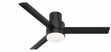 Hunter 51330 - Hunter 52 inch Gilmour Matte Black Low Profile Damp Rated Ceiling Fan with LED Lt Kit