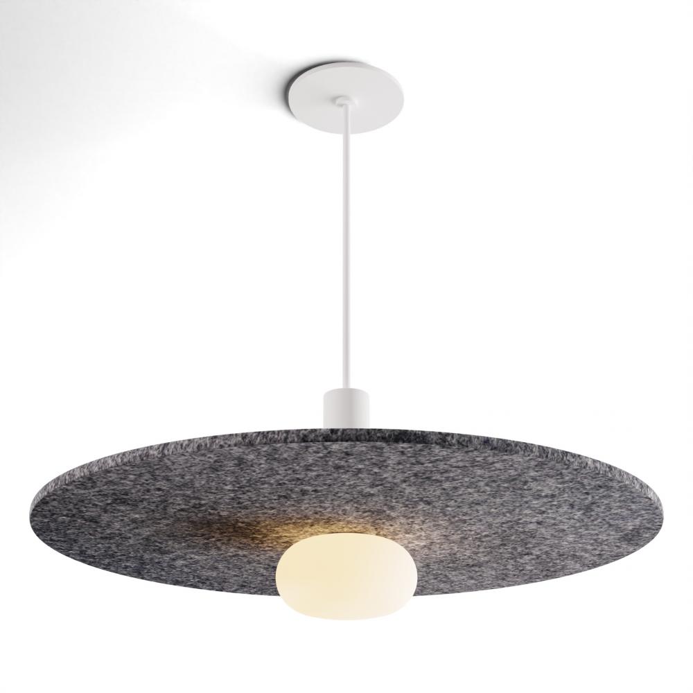 Combi Pendant 6" Single Unit Matte White with Matte White Canopy