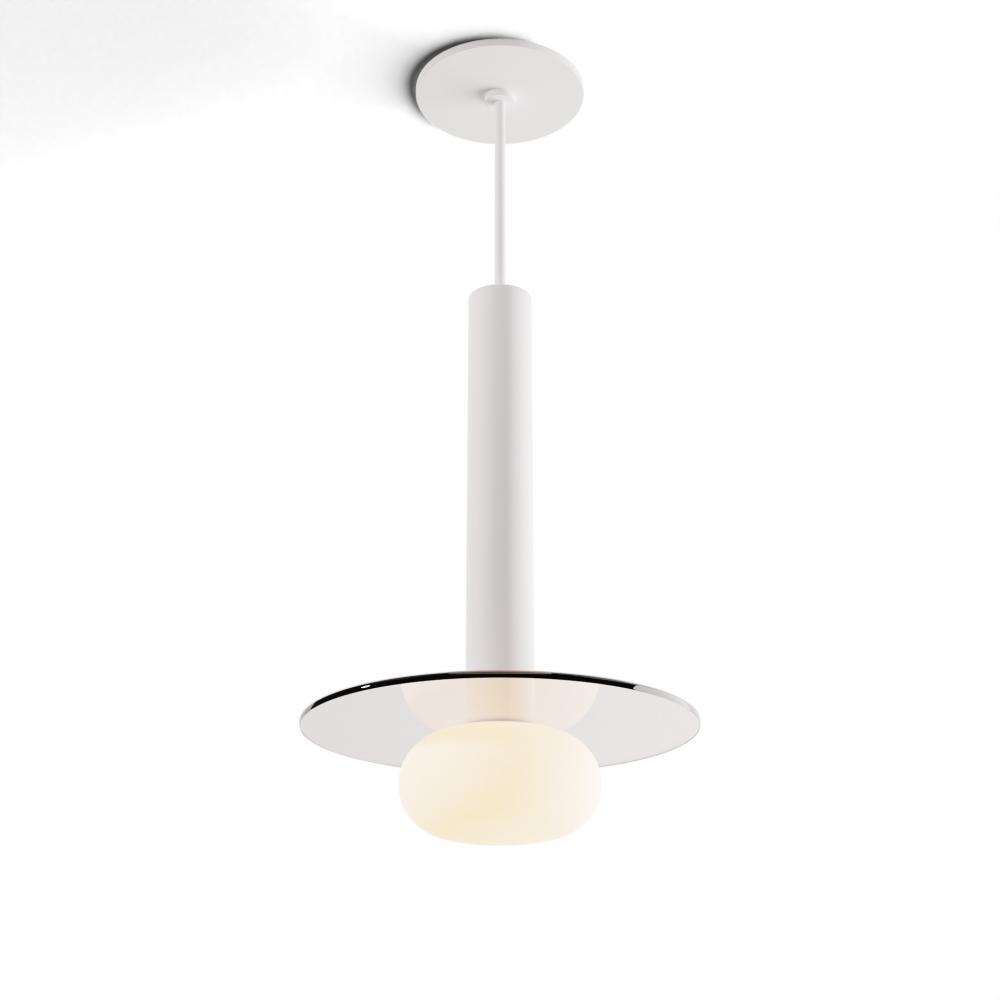 Combi Pendant 12" Single Unit Matte White with Matte White Canopy