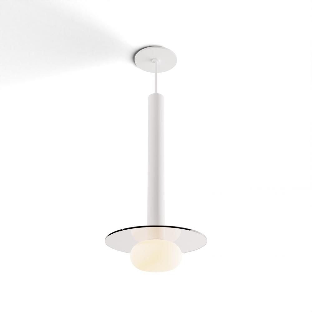 Combi Pendant 16" Single Unit Matte White with Matte White Canopy