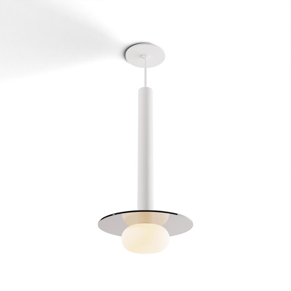Combi Pendant 16" Single Unit Matte White with Matte White Canopy