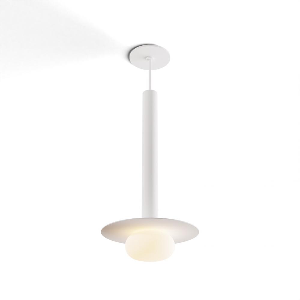 Combi Pendant 16" Single Unit Matte White with Matte White Canopy