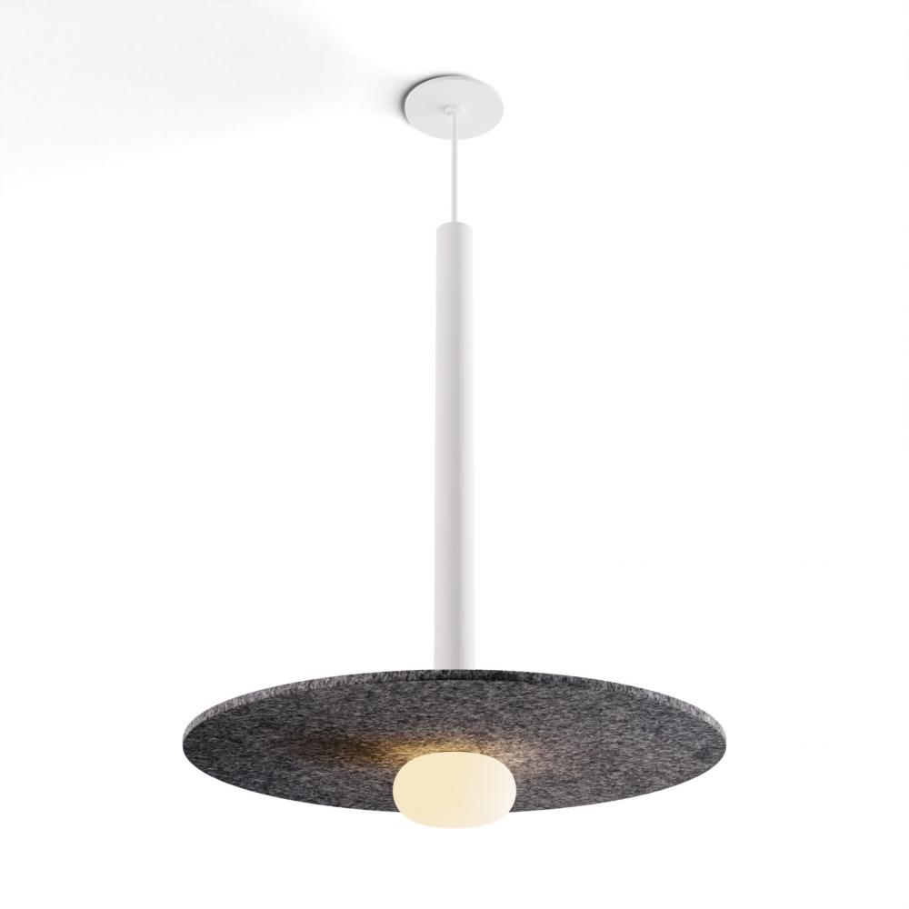 Combi Pendant 24" Single Unit Matte White with Matte White Canopy