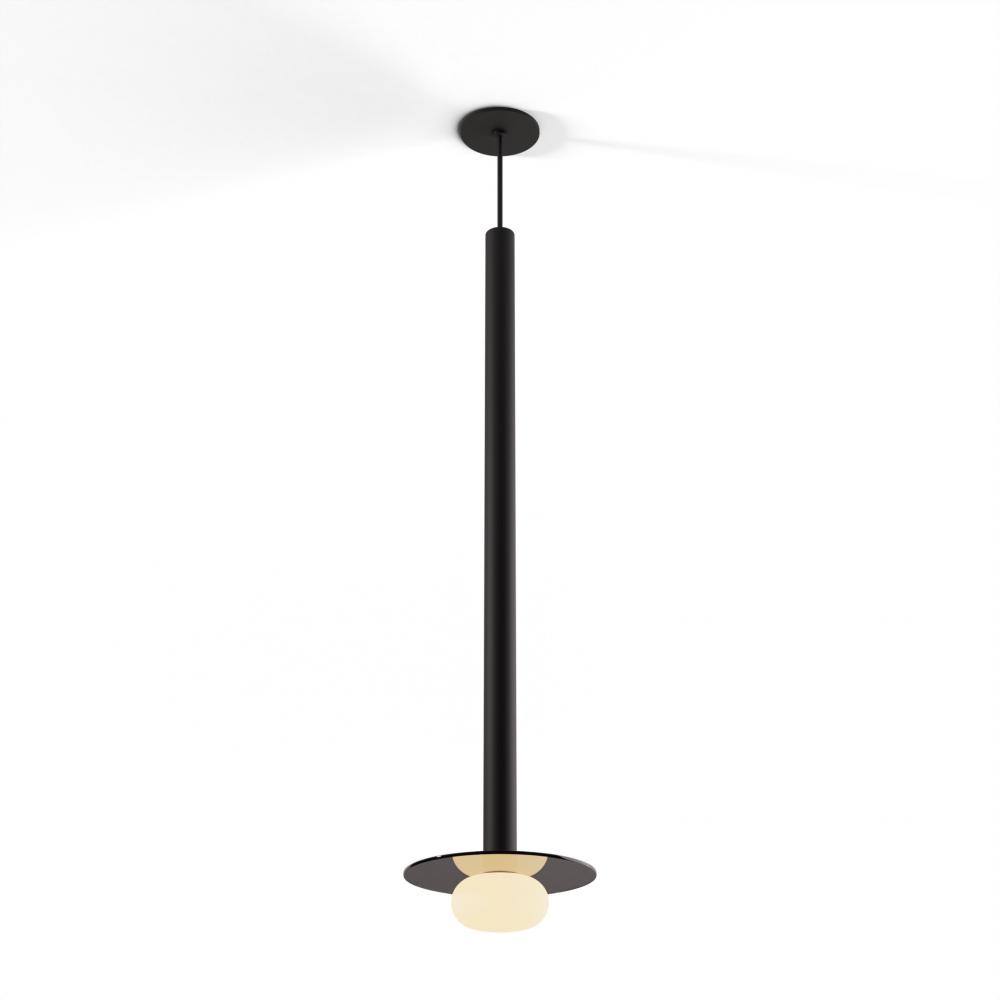 Combi Pendant 36" Single Unit Matte Black with Matte Black Canopy