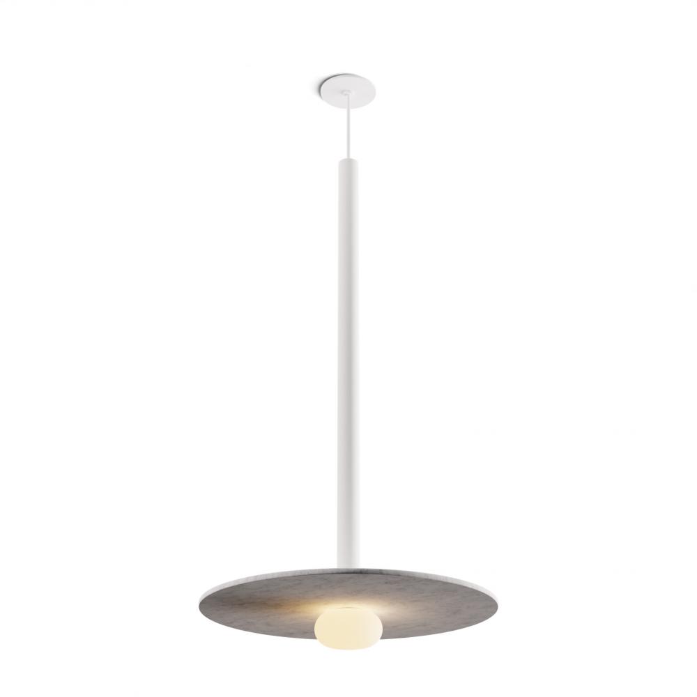 Combi Pendant 36" Single Unit Matte White with Matte White Canopy