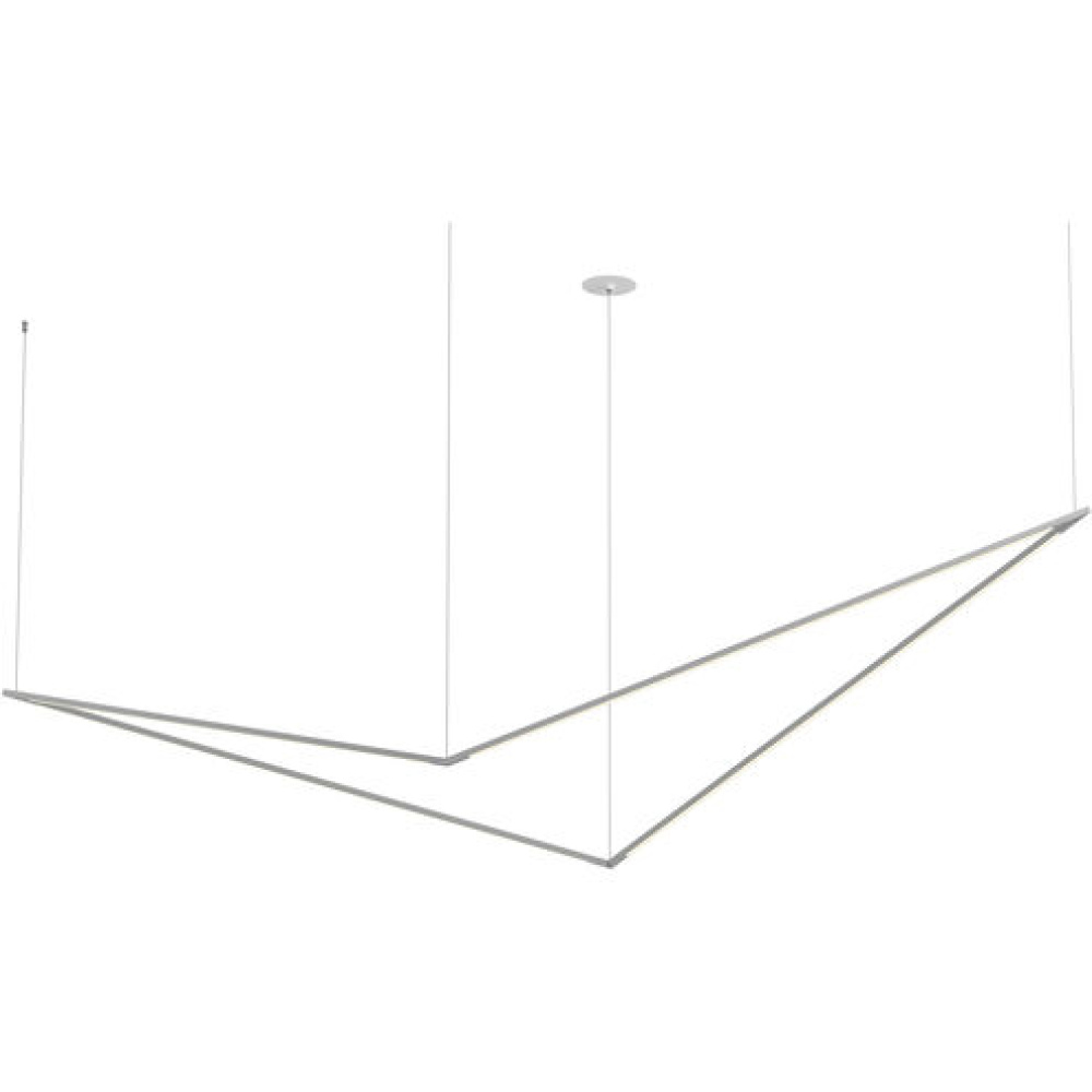 Z-Bar Pendant Extra Large Bird, Silver, 92" x 29.3" x 17.4"