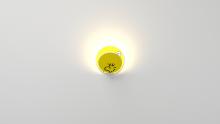 Koncept Inc GRW-S-MWT-WO1-HW - Peanuts® Gravy Wall Sconce - Matte White body, Woodstock plates - Hardwire