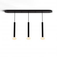 Koncept Inc CMP-L3-S-16-MTB+NA+GLB - Combi Pendant 16" Linear 3 Combo Matte Black with Matte Black Canopy