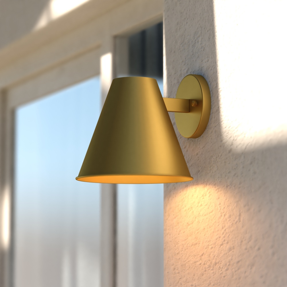 Smith 6.5-in. W Outdoor Wall Light Gold