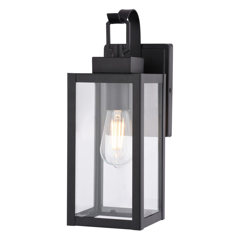 Clinton 5-in. W Outdoor Wall Light Matte Black