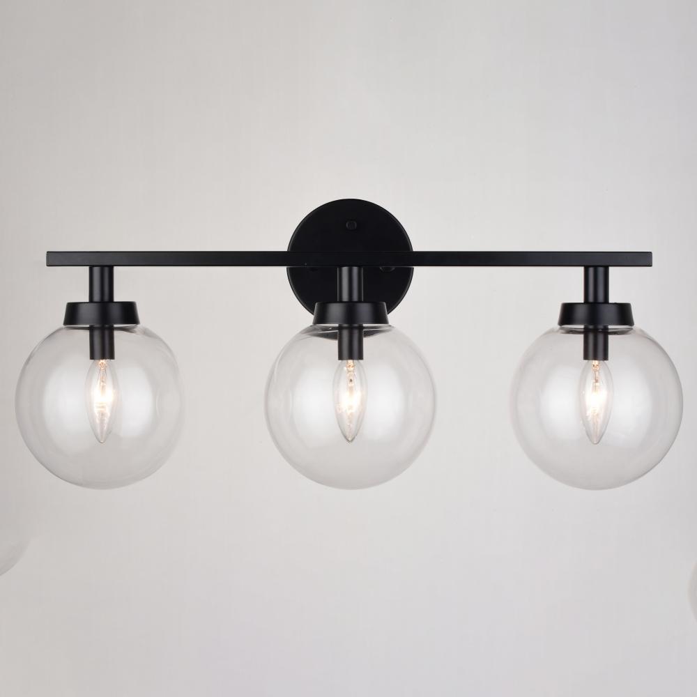 Lander 3 Light Vanity Matte Black