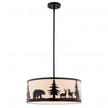 Vaxcel International P0416 - Acadia 18-in. W 3 Light Pendant Bronze