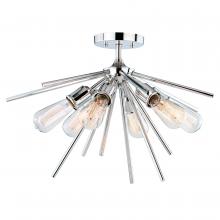 Vaxcel International C0161 - Estelle 24-in Semi Flush Ceiling Light Polished Nickel