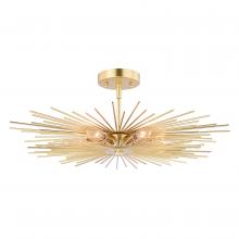 Vaxcel International C0228 - Nikko 24-in Semi Flush Ceiling Light Gold
