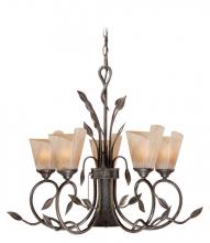 Vaxcel International CP-CHB006BW - Capri 6L Chandelier Black Walnut