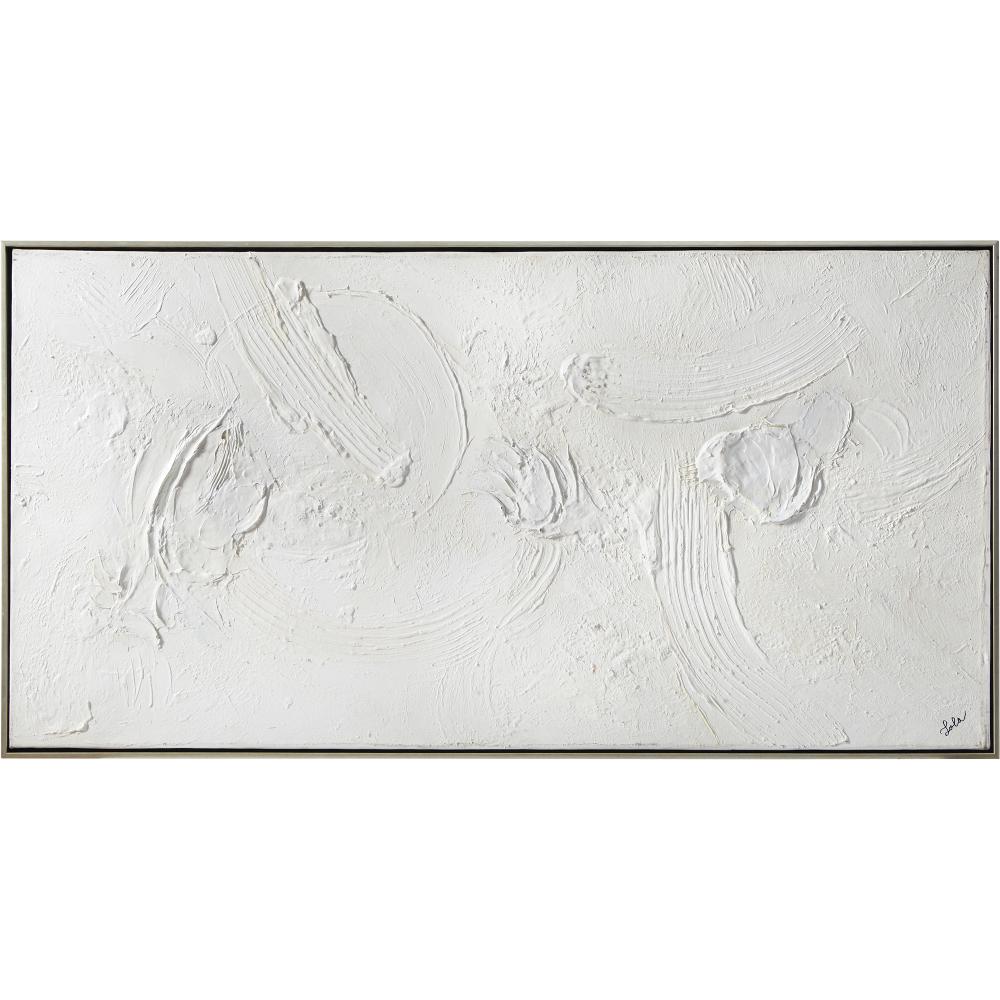 Yanno 30" Wide Canvas Art, Silver