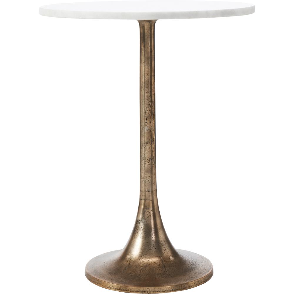Amalya Indoor Aluminum Table, Antique Brass
