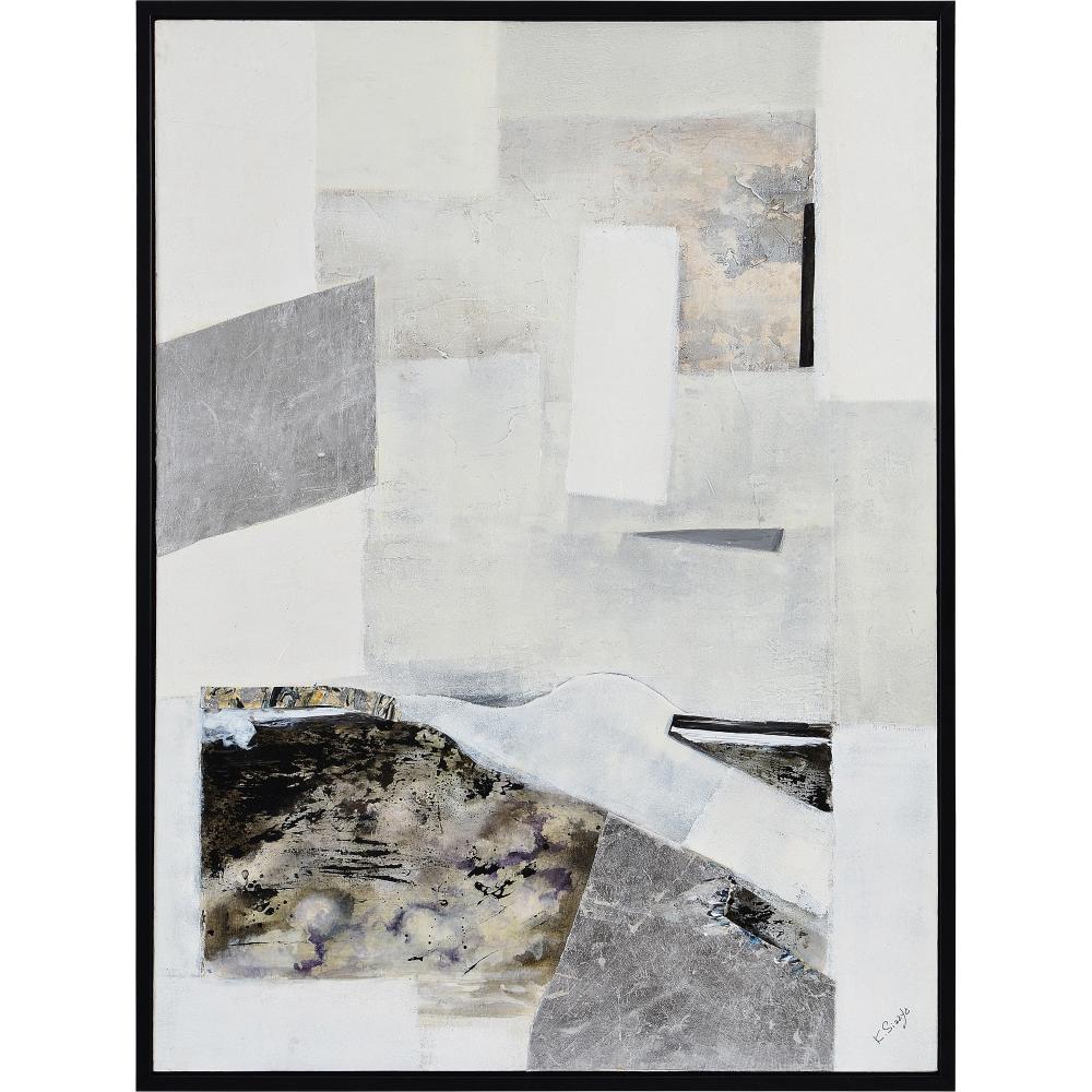 Telesto 24" Wide Canvas Art, Black