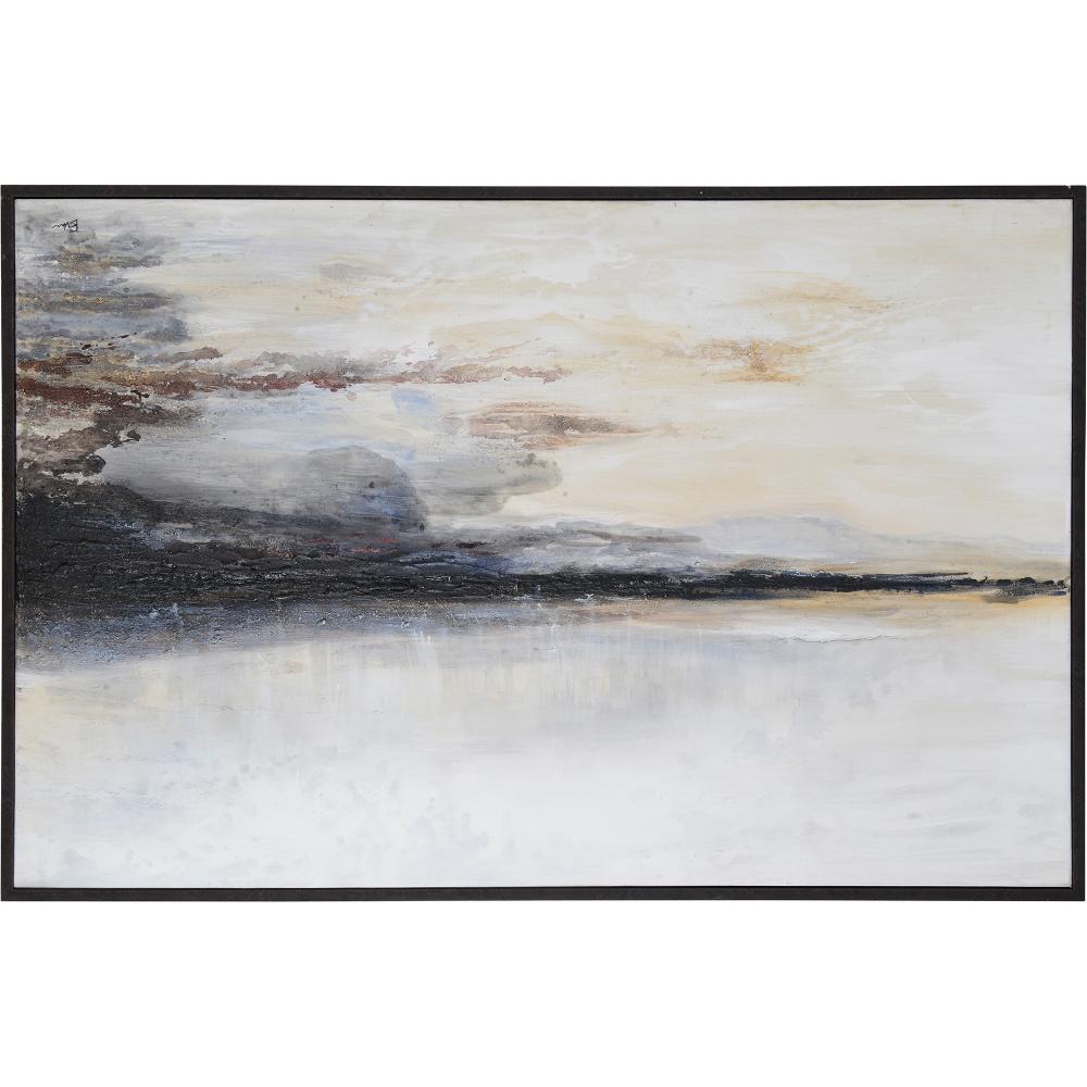 Warran 40" Wide Canvas Art, Black