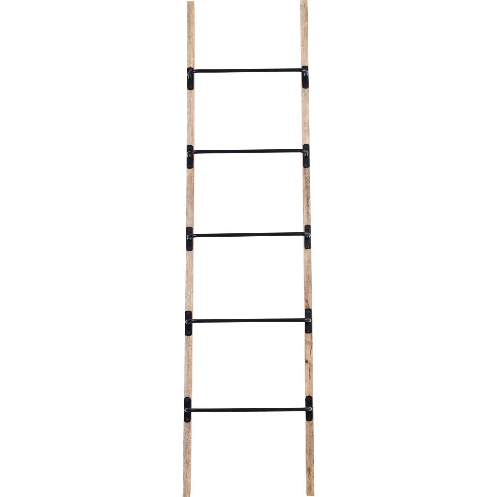 Marieta Indoor Mango Wood Blanket Ladder, Natural