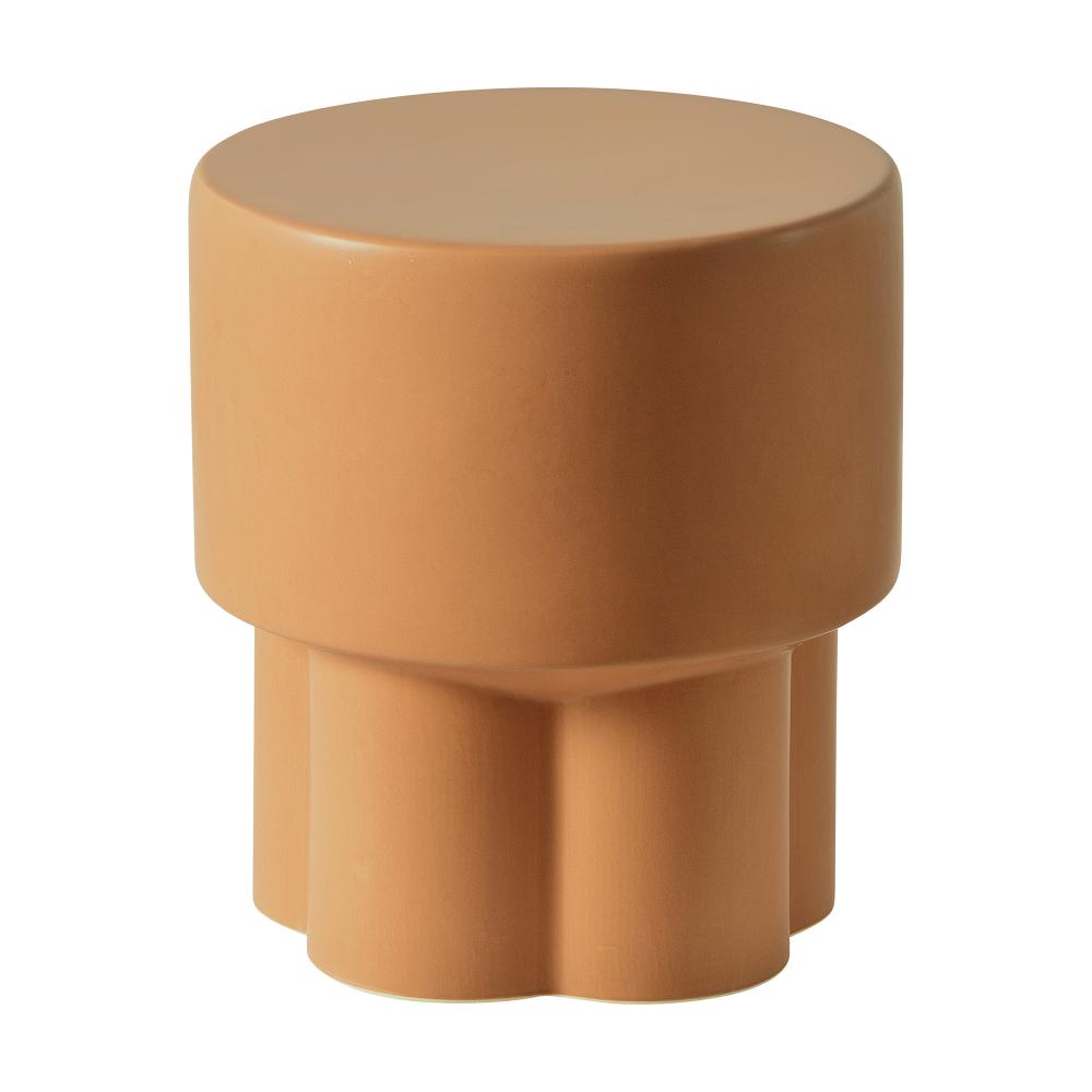 Mayflower Indoor/Outdoor Ceramic Table, Matte Nougat