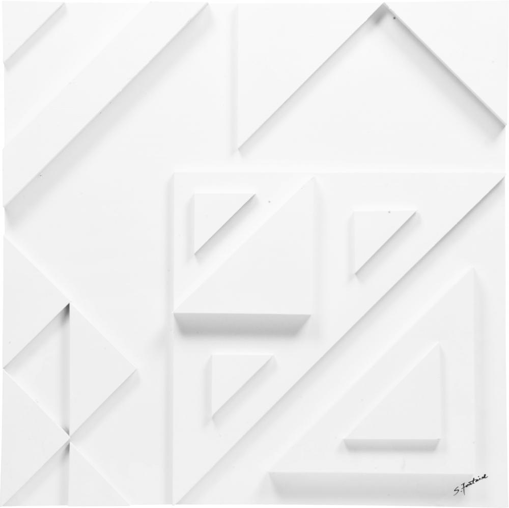 Vector Iii 24" Wide Wall Art, Off-white