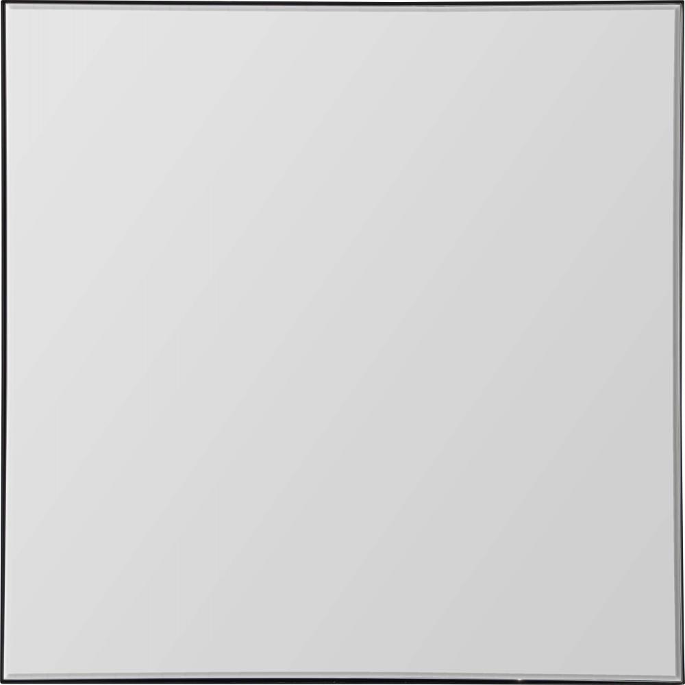 Greer Wall 35.5" Tall Square Wall Mirror, Black