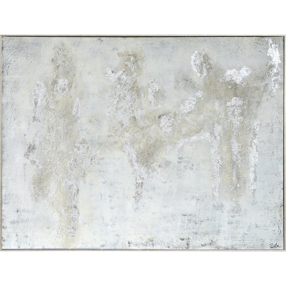 Devonshire 36" Wide Canvas Art, Silver