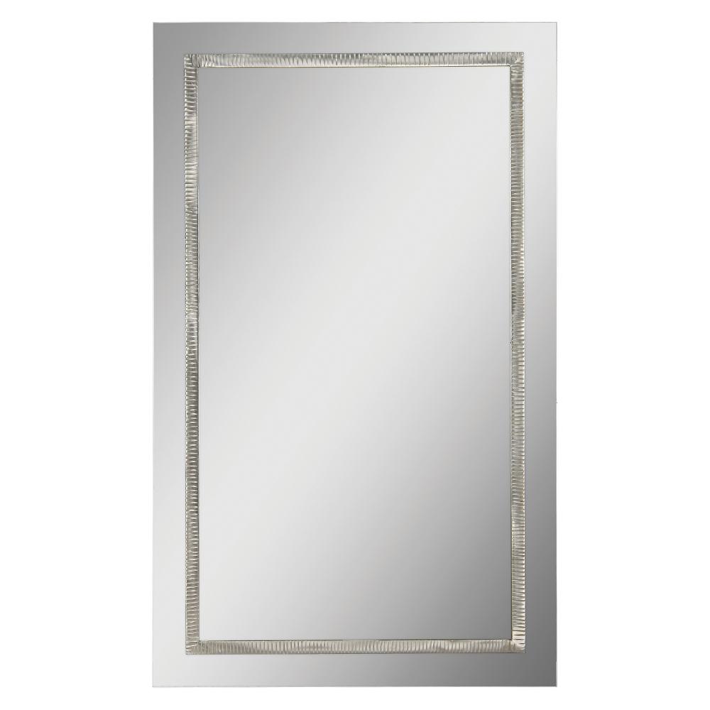 Stanton 24" Tall Rectangle Wall Mirror, Grey