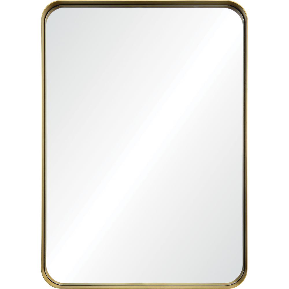 Barton 42" Tall Rectangle Wall Mirror, Yellow