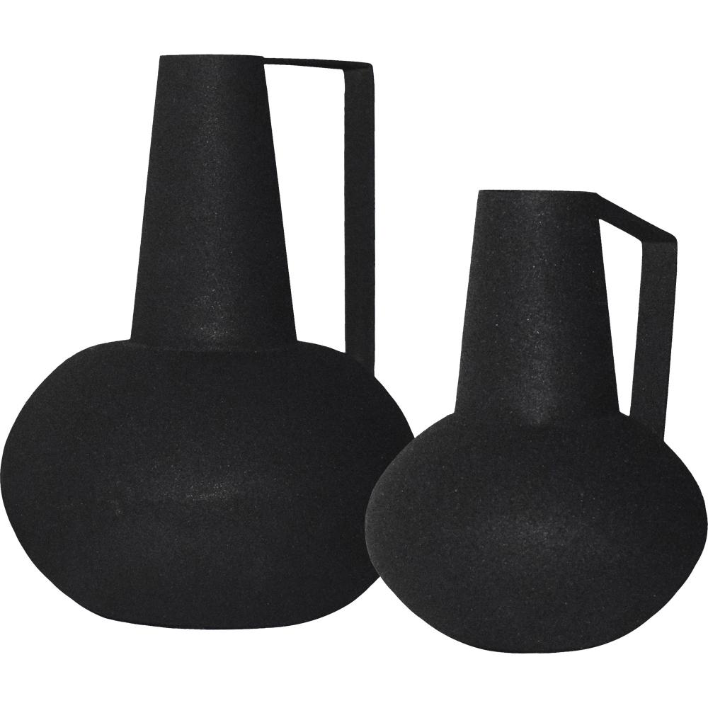 Monarda Indoor Iron Vase, Matte Black