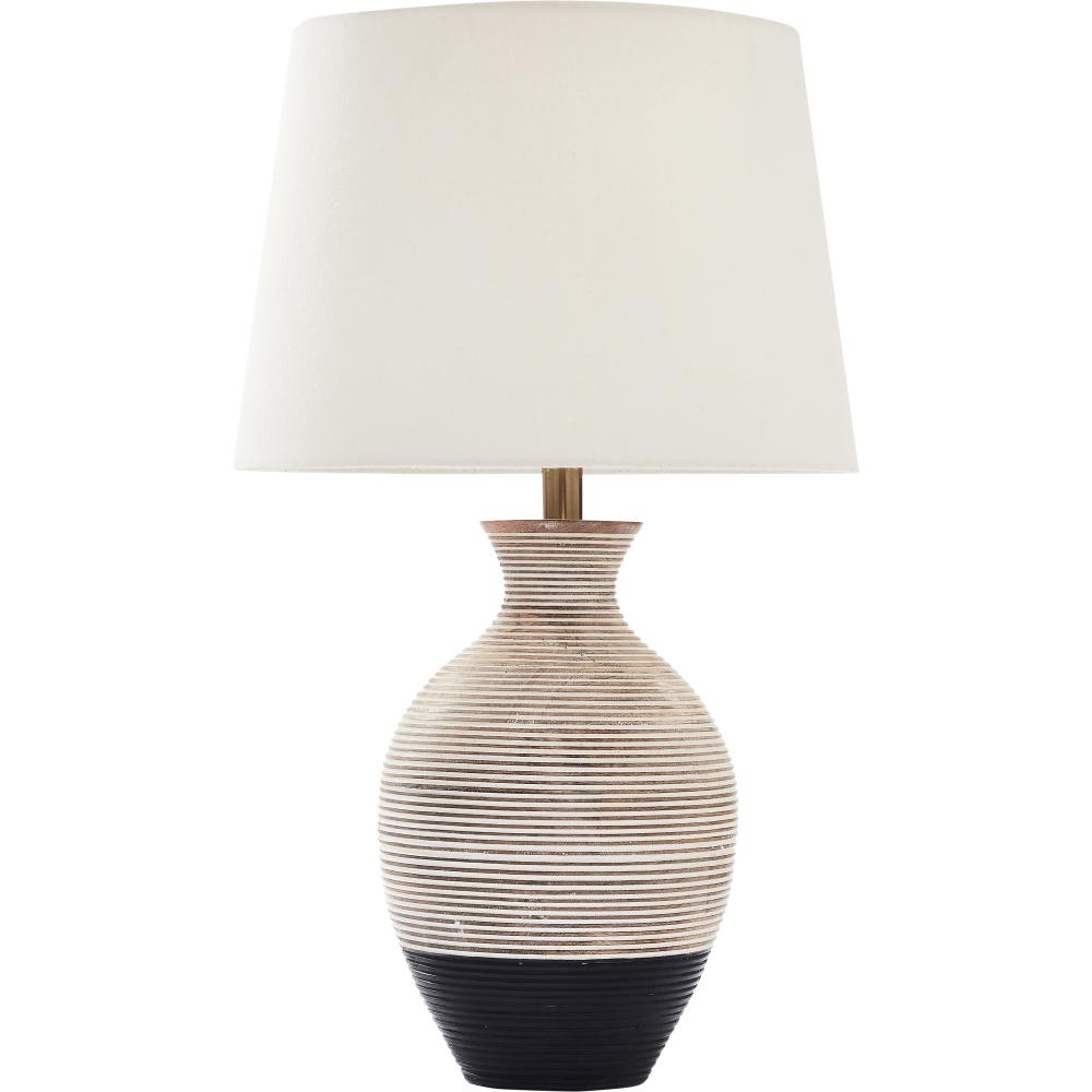 Ignacio 27" Length Table Lamp, Black and whitewash