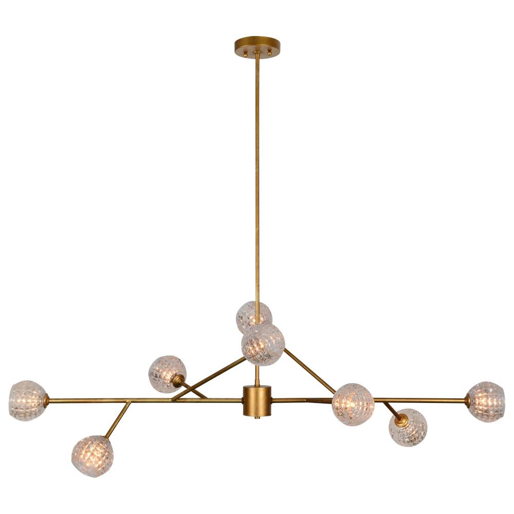 Damas 17.5-46" Length Ceiling Fixture, Antique Gold