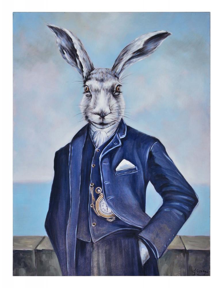 Stephens 36" Wide Canvas Art, Blue