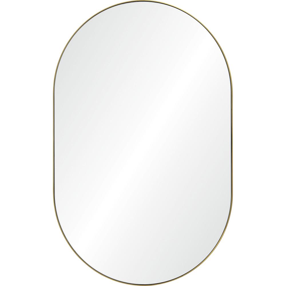 Beckah 40" Tall Oval Wall Mirror, Yellow