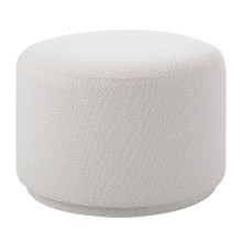 Renwil CHA094 - Audrina Indoor Boucle Ottoman, Off-White