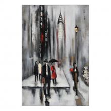 Renwil OL591 - Bustling City Ii 24" Wide Canvas Art, Black