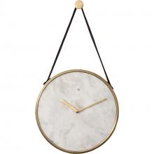 Renwil CL239 - Livenna Indoor Aluminum Wall Clock, Antique Brass