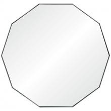 Renwil MT1818 - Christian 48" Tall Decagonal Wall Mirror, Black