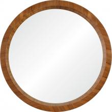 Renwil MT1006 - Brybjar 33" Tall Round Wall Mirror, Brown
