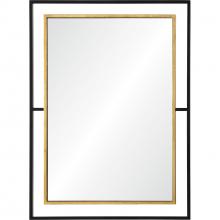 Renwil MT2244 - Gray 38" Tall Rectangle Wall Mirror, Yellow