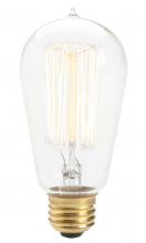 Renwil LB006-3 - Edison Squirrel Cage E26 60W 215 Lumens Clear Light Bulb (Pack of 3)