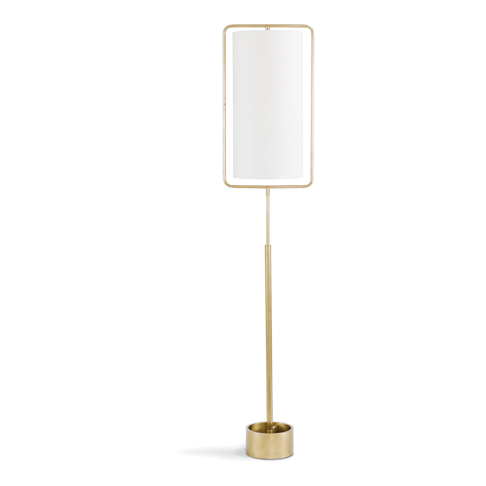 Regina Andrew Geo Rectangle Floor Lamp (Natural Brass)