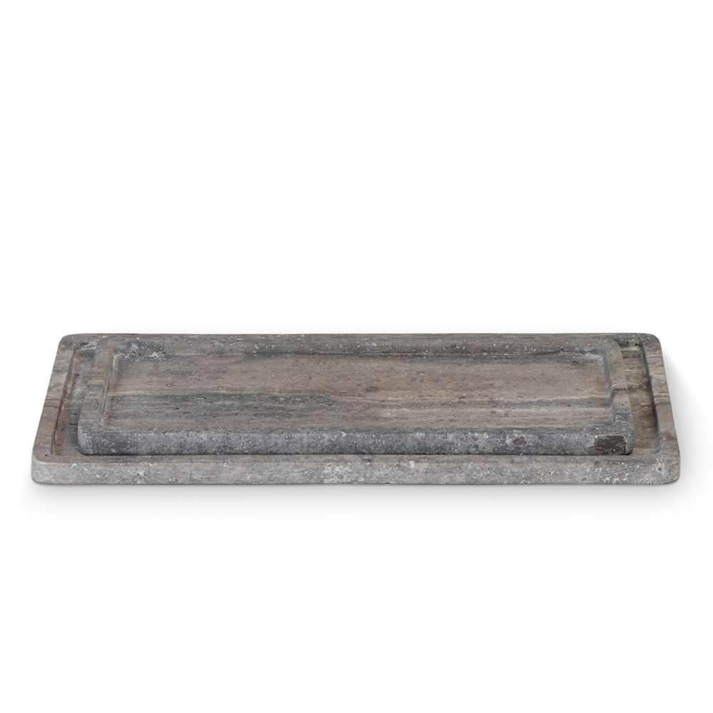 Regina Andrew Sutton Travertine Tray Set (Grey)