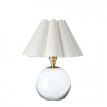 Regina Andrew 13-1694NB-WT - Regina Andrew Giorgio Crystal Mini Lamp (Natural Brass with White Shade)