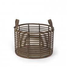 Regina Andrew 20-1517 - Regina Andrew Finn Leather Basket Small; Dimensions 15W x 13.25H x 15D