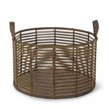 Regina Andrew 20-1518 - Regina Andrew Finn Leather Basket Large; Dimensions 20W x 15.75H x 20D