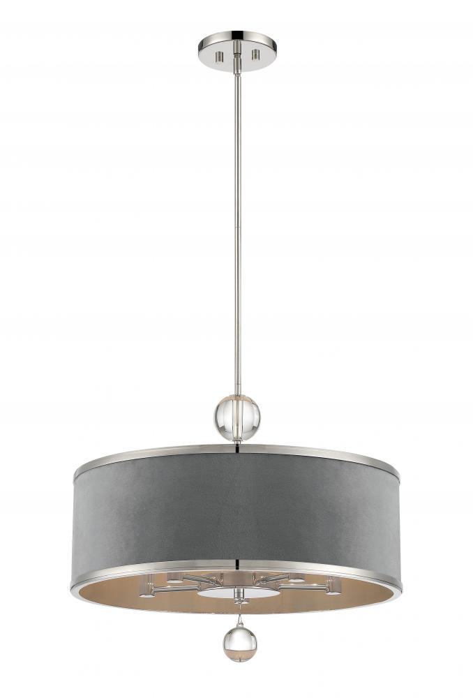 Luxour - 5 Light Convertible Pendant / Semi Flush