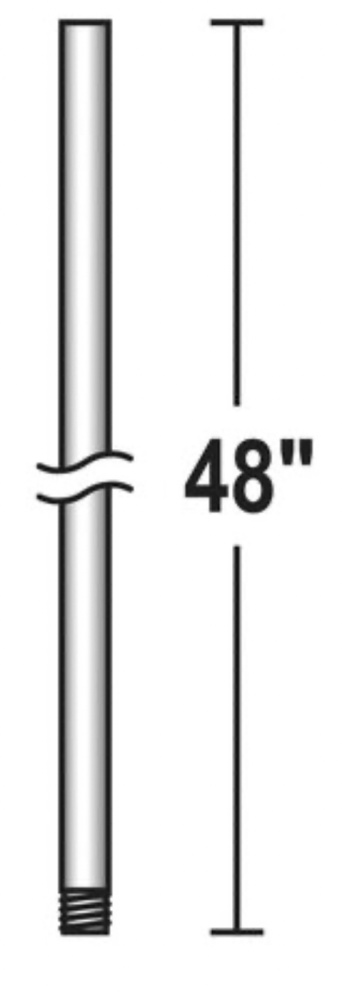 Threaded Down Rod - 48 - Burnished Brass