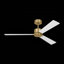 Visual Comfort & Co. Fan Collection 3RZR52BBS - Rozzen 52 Ceiling Fan in Burnished Brass with Matte White Blades